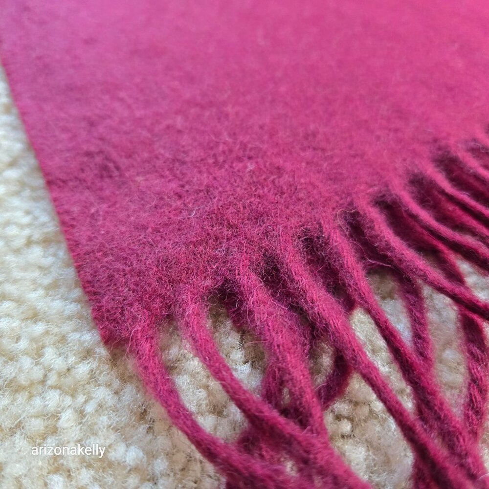 NWT Portolano Lambswool Wool Wrap Burgundy - Picture 8 of 14